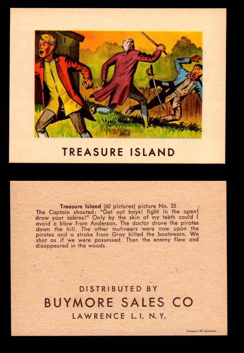 Treasure Island Buymore Sales 1960 Vintage Trading Cards You Pick Singles   - TvMovieCards.com