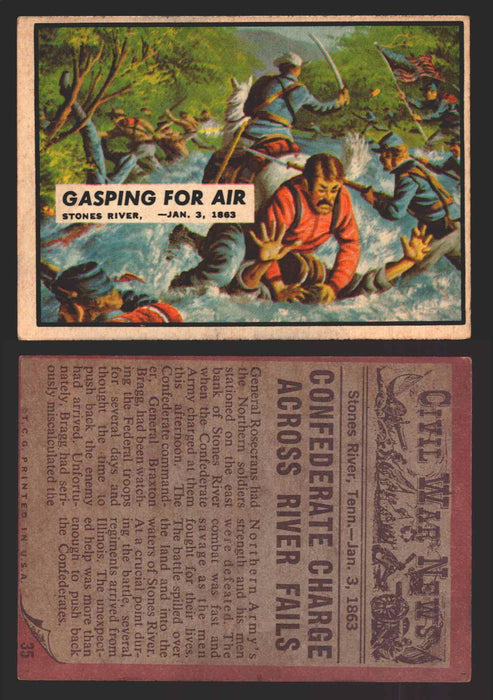 1962 Civil War News Topps TCG Trading Card You Pick Single Cards #1 - 88 35   Gasping for Air  - TvMovieCards.com