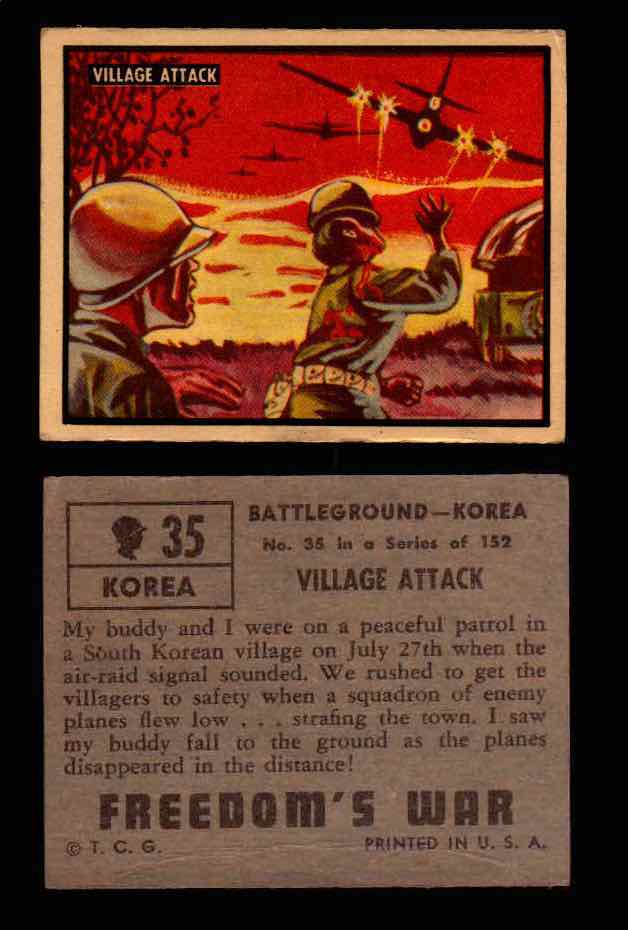 1950 Freedom's War Korea Topps Vintage Trading Cards You Pick Singles #1-100 #35  - TvMovieCards.com