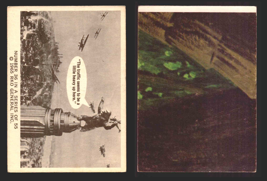 1966 King Kong Donruss RKO Vintage Trading Cards You Pick Singles #1-55 36   "The traffic seems to be a little heavy up here.”  - TvMovieCards.com