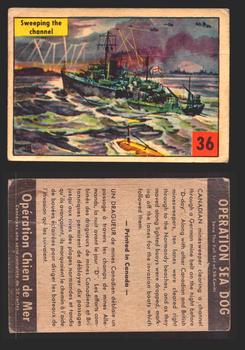 1954 Parkhurst Operation Sea Dogs You Pick Single Trading Cards #1-50 V339-9 36 Sweeping the Channel  - TvMovieCards.com