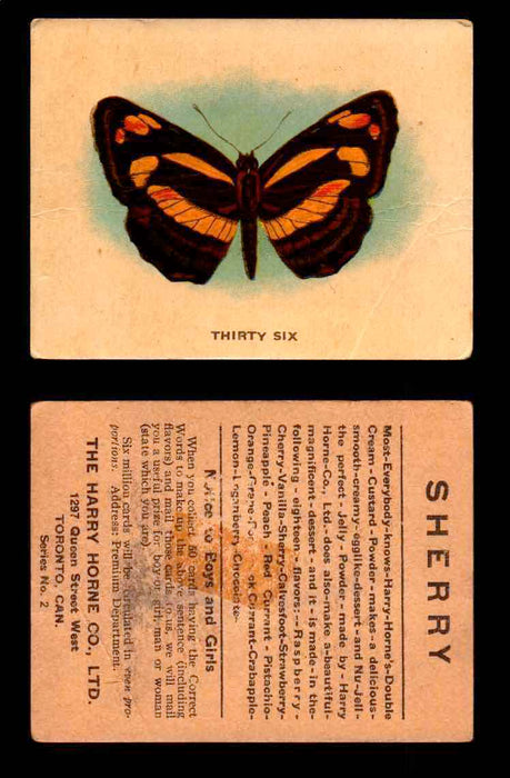 1925 Harry Horne Butterflies FC2 Vintage Trading Cards You Pick Singles #1-50 #36  - TvMovieCards.com