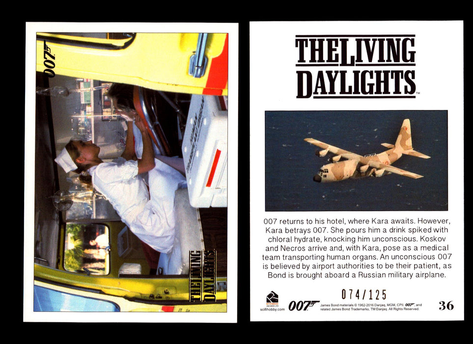 James Bond Archives The Living Daylights Gold Parallel Card You Pick Single 1-55 #36  - TvMovieCards.com