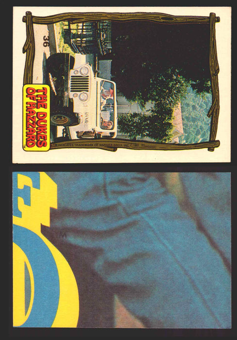 1983 Dukes of Hazzard Vintage Trading Cards You Pick Singles #1-#44 Donruss 36   Daisy and Jesse in the jeep  - TvMovieCards.com