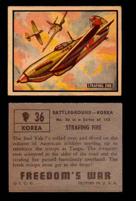 1950 Freedom's War Korea Topps Vintage Trading Cards You Pick Singles #1-100 #36  - TvMovieCards.com
