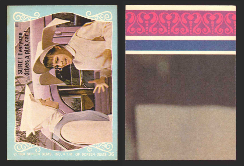 The Flying Nun Vintage Trading Card You Pick Singles #1-#66 Sally Field Donruss 36   SURE! Everyone drives a pink car!  - TvMovieCards.com