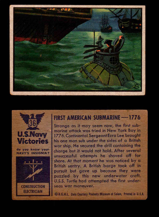 1954 U.S. Navy Victories Bowman Vintage Trading Cards You Pick Singles #1-48 #36  - TvMovieCards.com