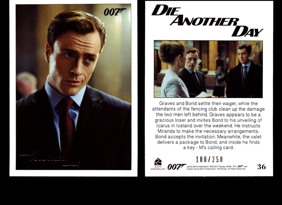 James Bond Archives 2017 Final Edition Die Another Day Gold Parallel Card Single #36  - TvMovieCards.com