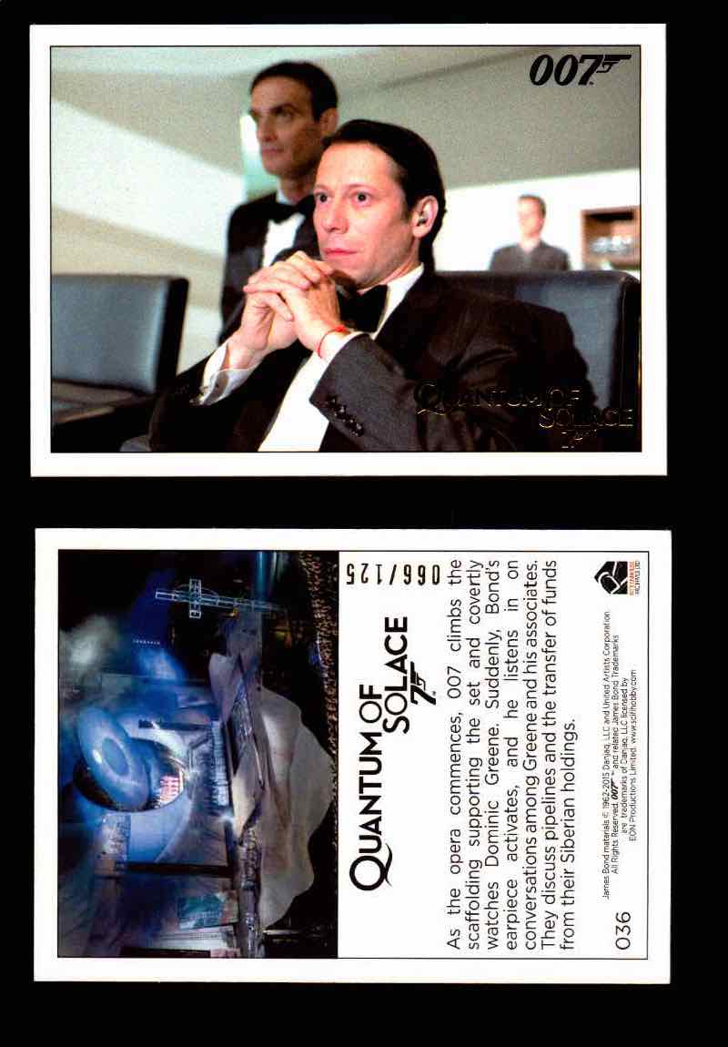 James Bond Archives Quantum of Solace Gold Parallel You Pick Single Cards #1-90 #36  - TvMovieCards.com