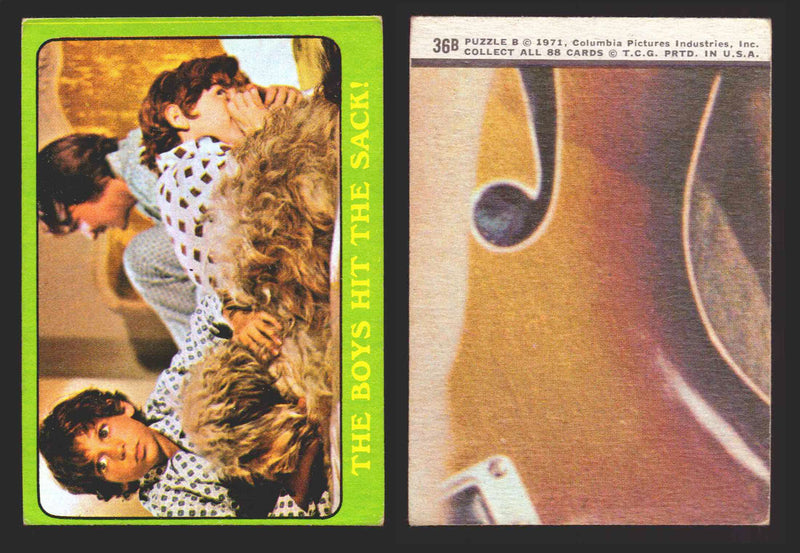 1971 The Partridge Family Series 3 Green You Pick Single Cards #1-88B Topps USA #	36B   The Boys Hit the Sack!  - TvMovieCards.com