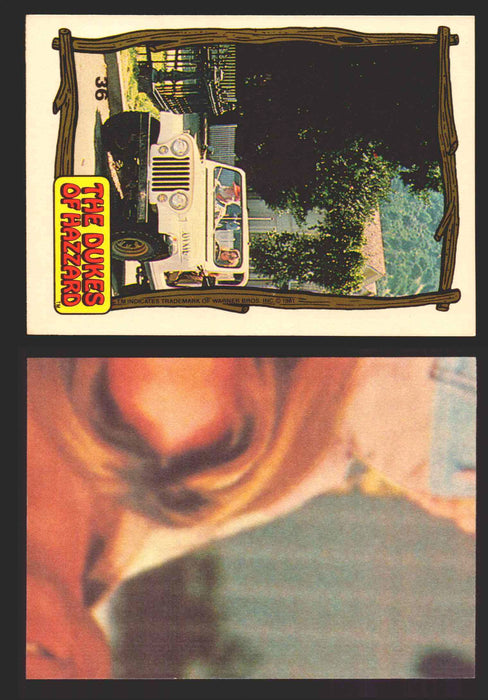 1983 Dukes of Hazzard Vintage Trading Cards You Pick Singles #1-#44 Donruss 36B   Daisy and Jesse in the jeep  - TvMovieCards.com