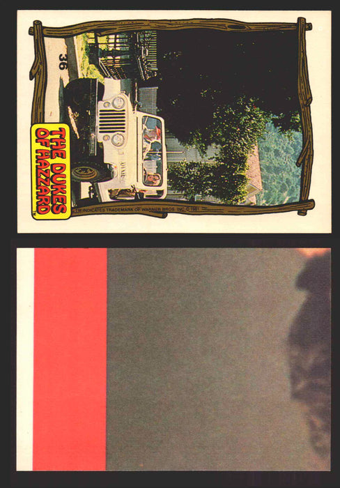 1983 Dukes of Hazzard Vintage Trading Cards You Pick Singles #1-#44 Donruss 36C  Daisy and Jesse in the jeep  - TvMovieCards.com