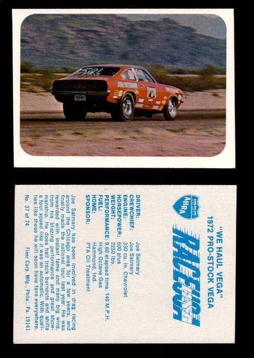 Race USA AHRA Drag Champs 1973 Fleer Vintage Trading Cards You Pick Singles 37 of 74   "We Haul Vega"  - TvMovieCards.com