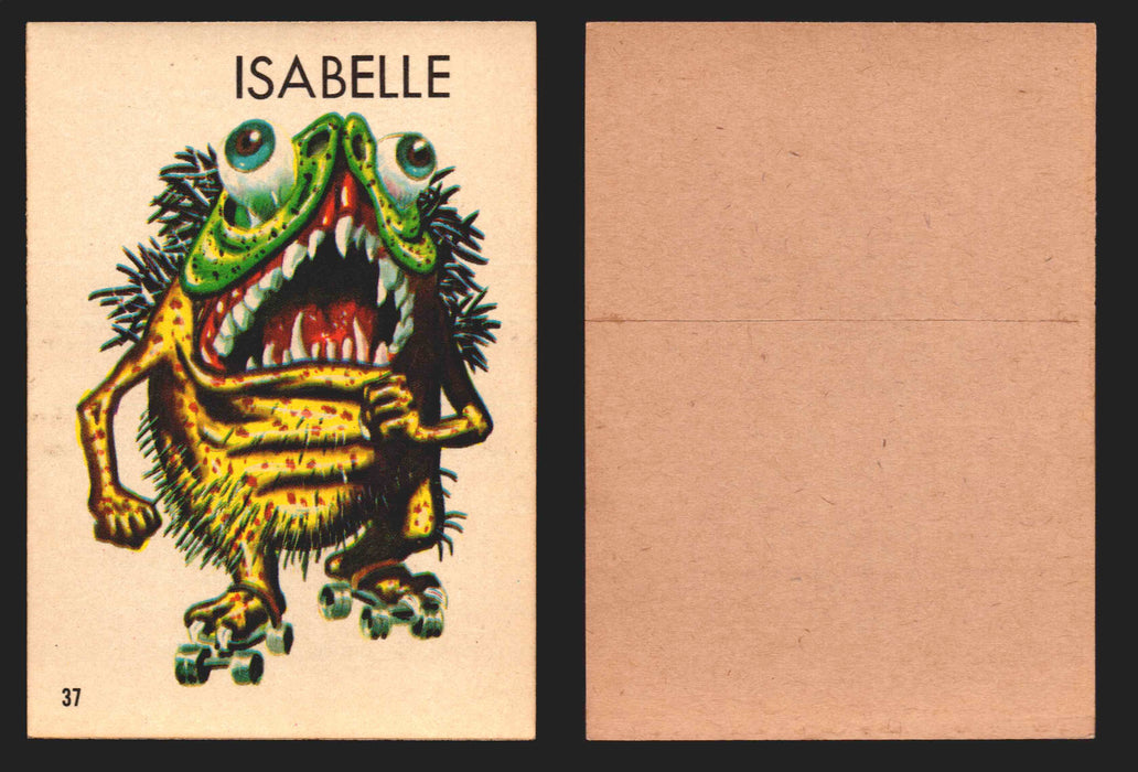 1965 Ugly Stickers Topps Trading Card You Pick Singles #1-44 with Variants #37 Isabelle  - TvMovieCards.com