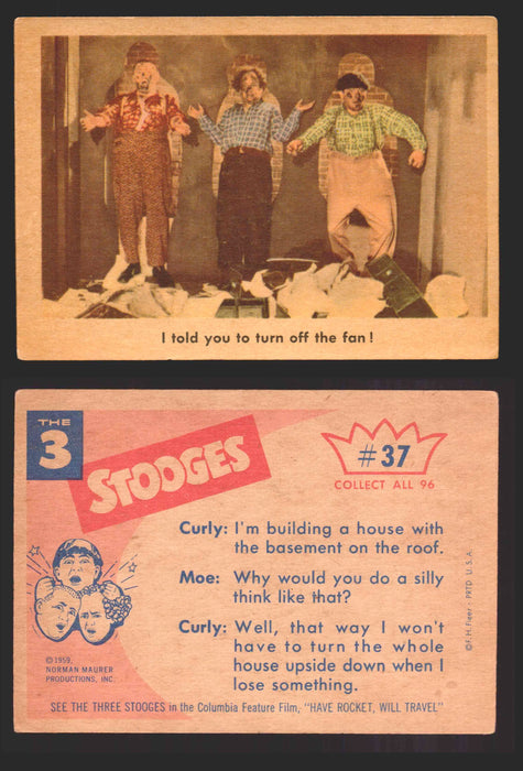 1959 Three 3 Stooges Fleer Vintage Trading Cards You Pick Singles #1-96 #37  - TvMovieCards.com