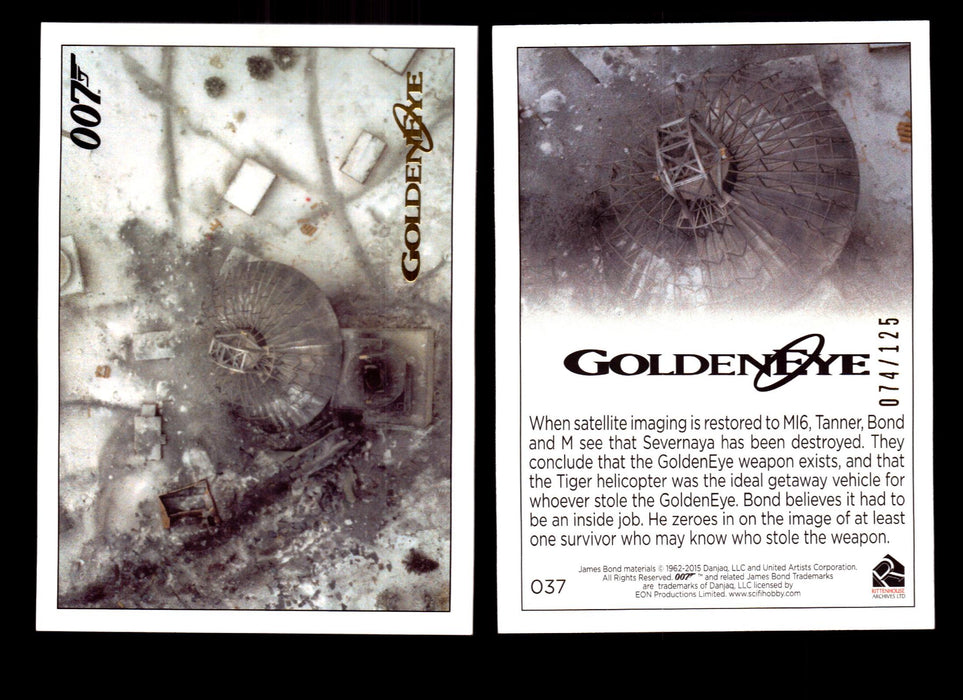 James Bond Archives 2015 Goldeneye Gold Parallel Card You Pick Single #1-#102 #37  - TvMovieCards.com
