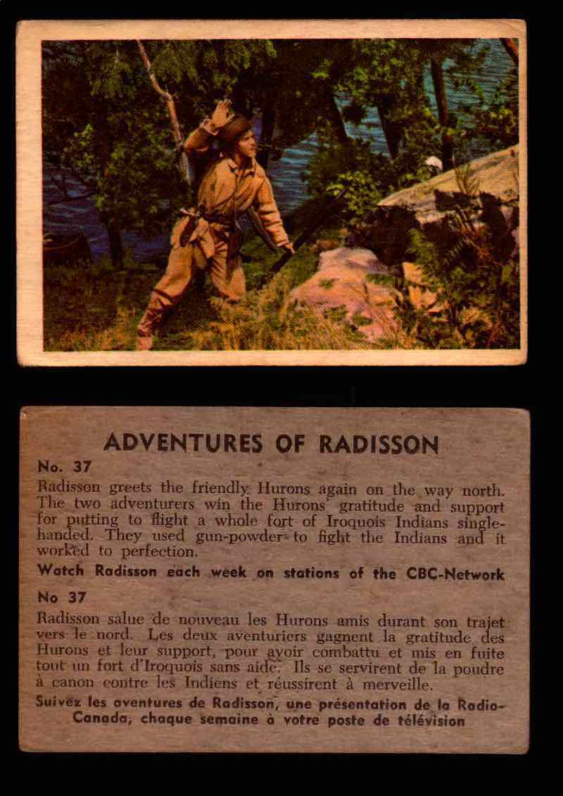 1957 Adventures of Radisson (Tomahawk) TV Vintage Card You Pick Singles #1-50 #37  - TvMovieCards.com