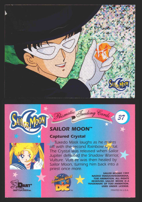1997 Sailor Moon Prismatic You Pick Trading Card Singles #1-#72 Cracked 37   Captured Crystal  - TvMovieCards.com