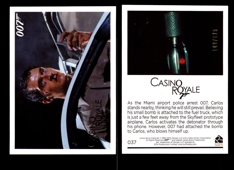 James Bond Archives 2014 Casino Royal Gold Parallel Card You Pick Number #37  - TvMovieCards.com