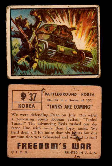 1950 Freedom's War Korea Topps Vintage Trading Cards You Pick Singles #1-100 #37  - TvMovieCards.com