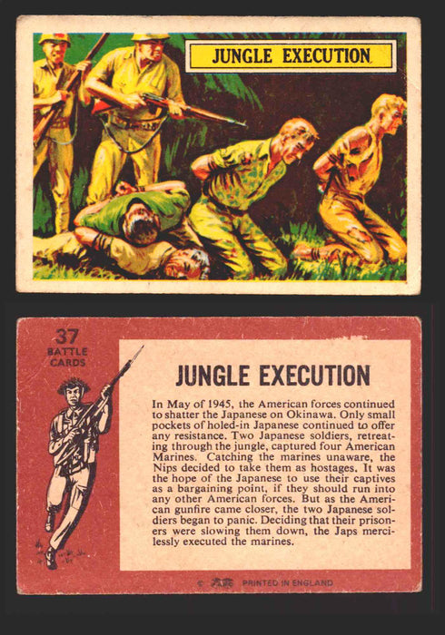 1965 Battle World War II A&BC Vintage Trading Card You Pick Singles #1-#73 37   Jungle Execution  - TvMovieCards.com