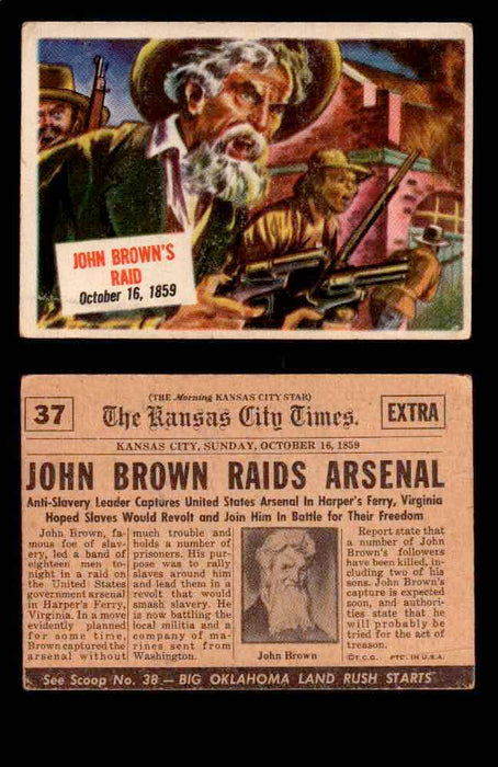 1954 Scoop Newspaper Series 1 Topps Vintage Trading Cards You Pick Singles #1-78 37   John Brown's Raid  - TvMovieCards.com