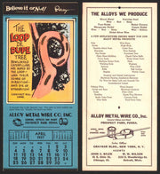 Ripley's Believe It or Not Facts Foldout Advertising Calendar 1933 - 1942 You Pi April	1937	B  - TvMovieCards.com