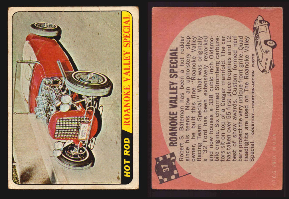 Hot Rods Topps 1968 George Barris Vintage Trading Cards #1-66 You Pick Singles #37 Roanoke Valley Special (creased)  - TvMovieCards.com