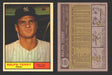 1961 Topps Baseball Trading Card You Pick Singles #300-#399 VG/EX #	389 Ralph Terry - New York Yankees  - TvMovieCards.com