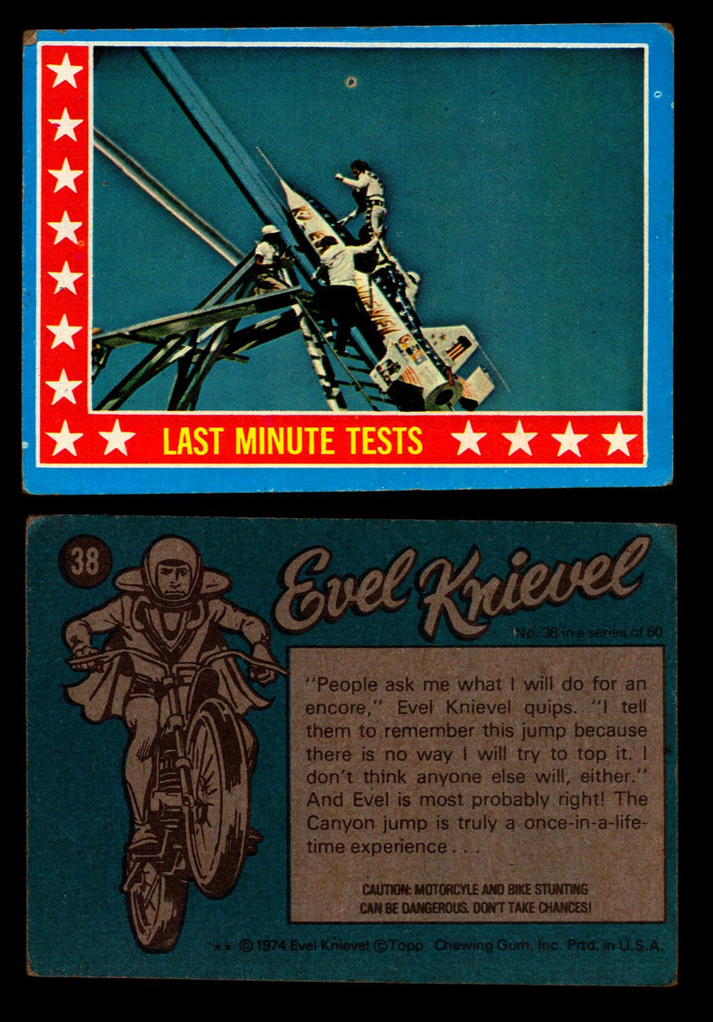 Evel Knievel Topps 1974 Vintage Trading Cards You Pick Singles #1-60 #38  - TvMovieCards.com