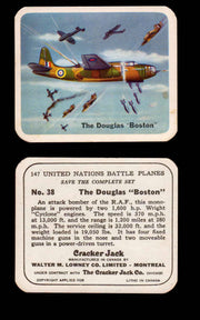 Cracker Jack United Nations Battle Planes Vintage You Pick Single Cards #1-70 #38  - TvMovieCards.com