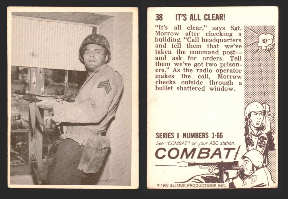 1963 Combat Series I Donruss Selmur Vintage Card You Pick Singles #1-66 38   It's All Clear!  - TvMovieCards.com
