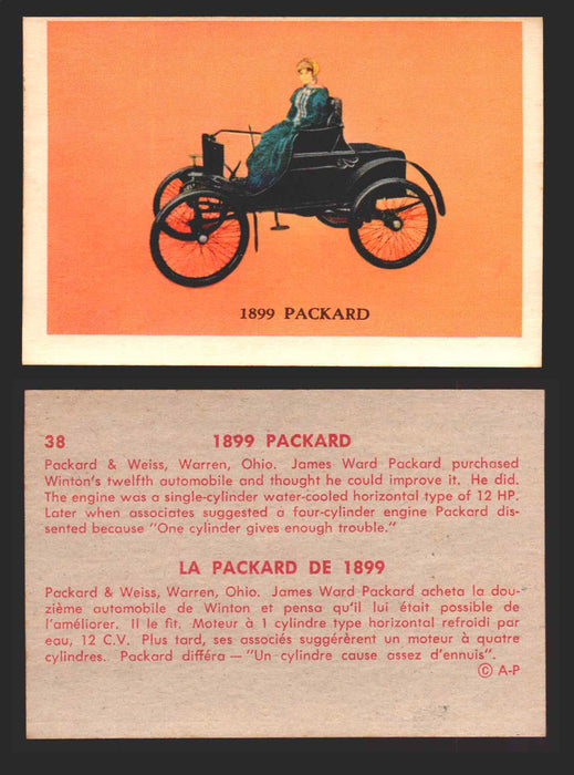 1959 Parkhurst Old Time Cars Vintage Trading Card You Pick Singles #1-64 V339-16 38	1899 Packard  - TvMovieCards.com