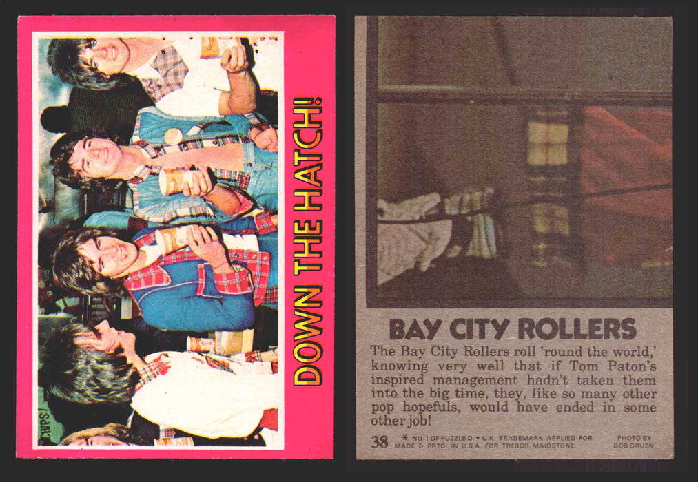 1975 Bay City Rollers Vintage Trading Cards You Pick Singles #1-66 Trebor 38   Down The Hatch!  - TvMovieCards.com