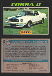 1976 Autos of 1977 Vintage Trading Cards You Pick Singles #1-99 Topps 38   Ford Mustang II Cobra II  - TvMovieCards.com