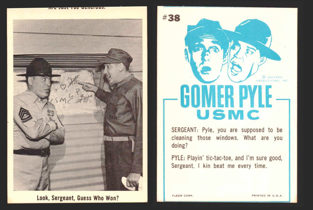 1965 Gomer Pyle Vintage Trading Cards You Pick Singles #1-66 Fleer 38   Look  Sergeant  guess who won?  - TvMovieCards.com