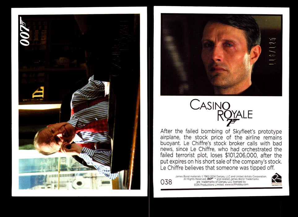 James Bond Archives 2014 Casino Royal Gold Parallel Card You Pick Number #38  - TvMovieCards.com