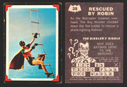 Batman Riddler Back Vintage Trading Card You Pick Singles #1-#38 Topps 1966 #	 38   Rescued by Robin  - TvMovieCards.com
