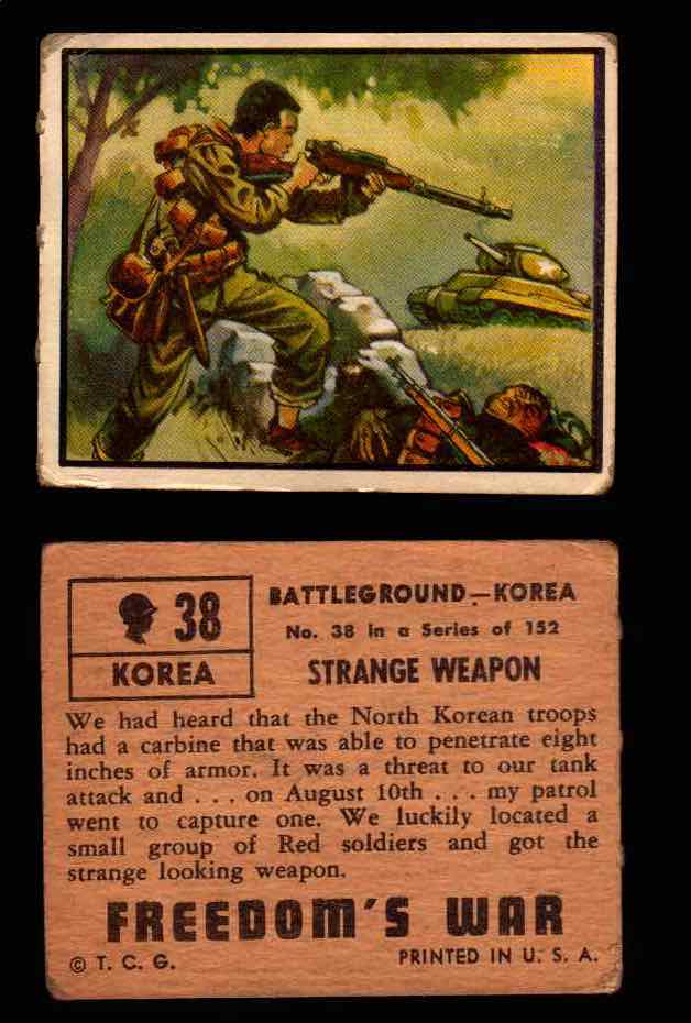 1950 Freedom's War Korea Topps Vintage Trading Cards You Pick Singles #1-100 #38  - TvMovieCards.com