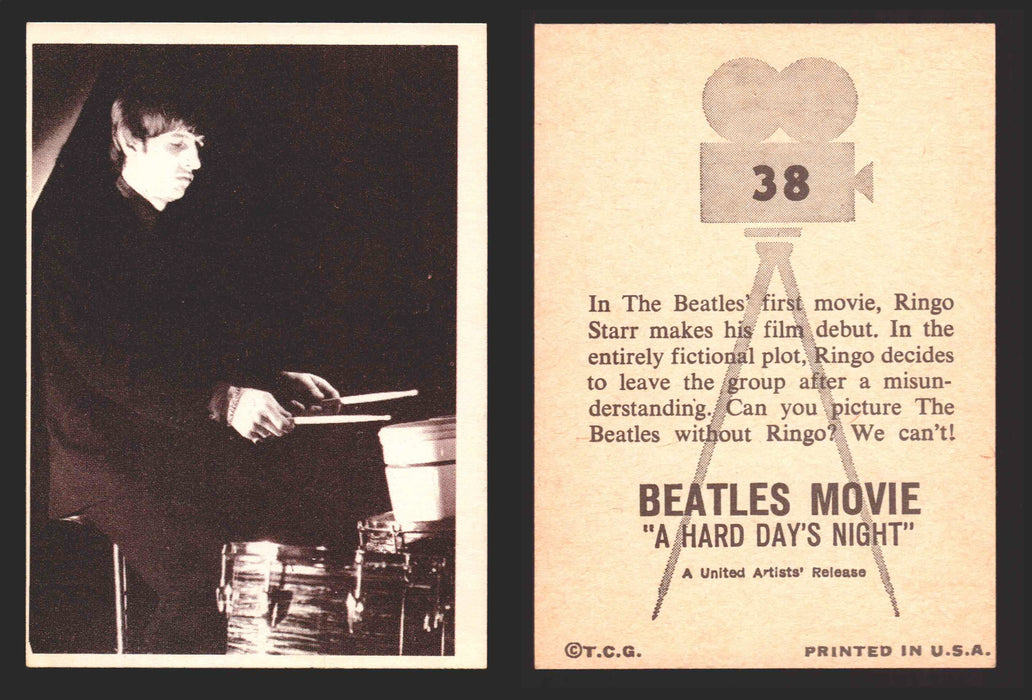Beatles A Hard Days Night Movie Topps 1964 Vintage Trading Card You Pick Singles #38  - TvMovieCards.com