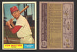 1961 Topps Baseball Trading Card You Pick Singles #300-#399 VG/EX #	394 Ken Walters - Philadelphia Phillies  - TvMovieCards.com