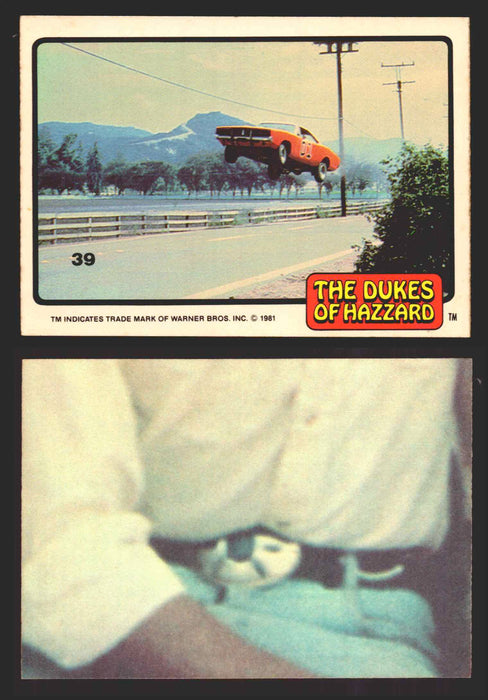 1981 Dukes of Hazzard Sticker Trading Cards You Pick Singles #1-#66 Donruss 39   The General Lee Flying through the Air  - TvMovieCards.com