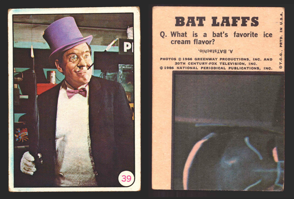 Batman Bat Laffs Vintage Trading Card You Pick Singles #1-#55 Topps 1966 #39  - TvMovieCards.com
