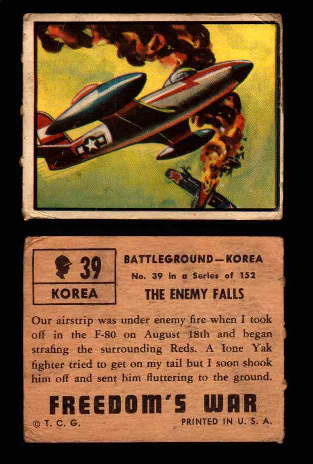 1950 Freedom's War Korea Topps Vintage Trading Cards You Pick Singles #1-100 #39  - TvMovieCards.com