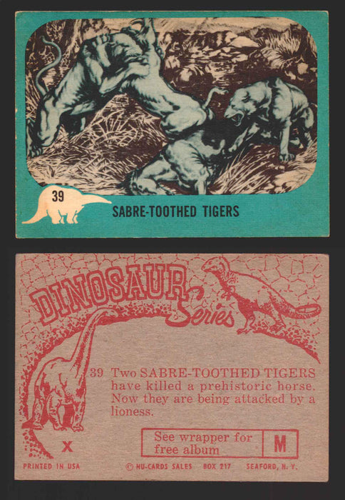 1961 Dinosaur Series Vintage Trading Card You Pick Singles #1-80 Nu Card 39	Sabre-Toothed Tigers  - TvMovieCards.com