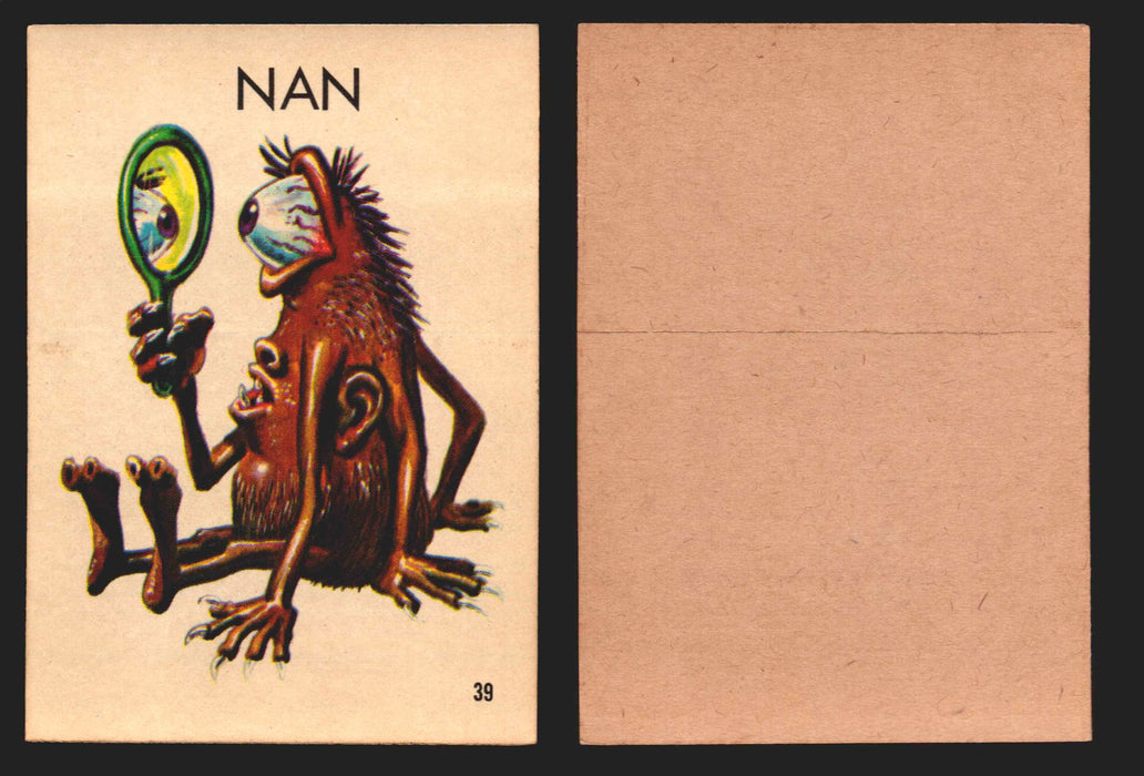 1965 Ugly Stickers Topps Trading Card You Pick Singles #1-44 with Variants #39 Nan  - TvMovieCards.com