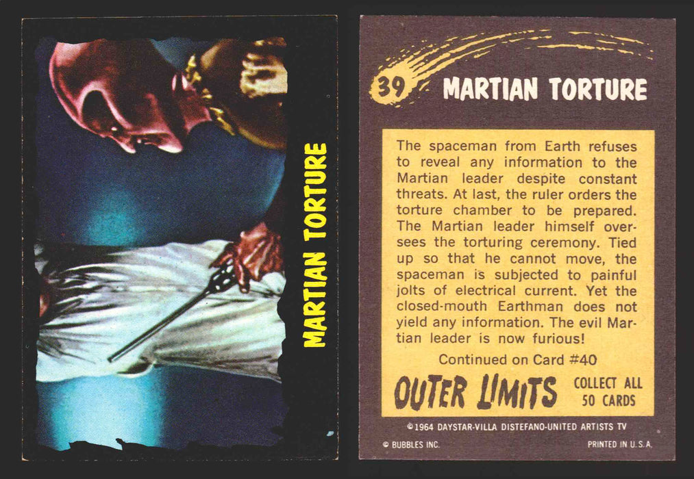 1964 Outer Limits Bubble Inc Vintage Trading Cards #1-50 You Pick Singles #39  - TvMovieCards.com