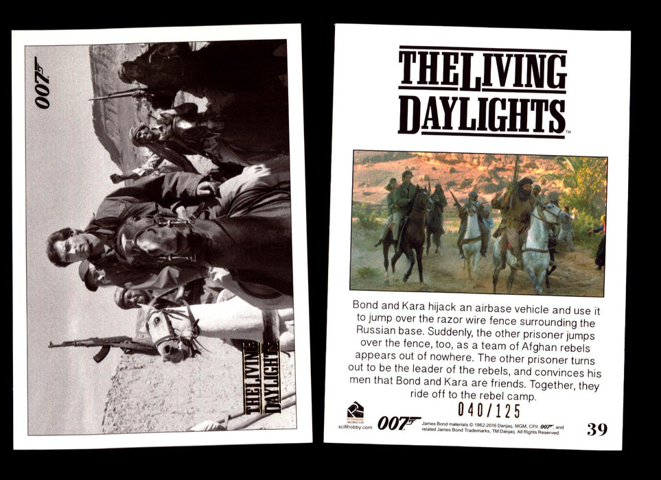 James Bond Archives The Living Daylights Gold Parallel Card You Pick Single 1-55 #39  - TvMovieCards.com