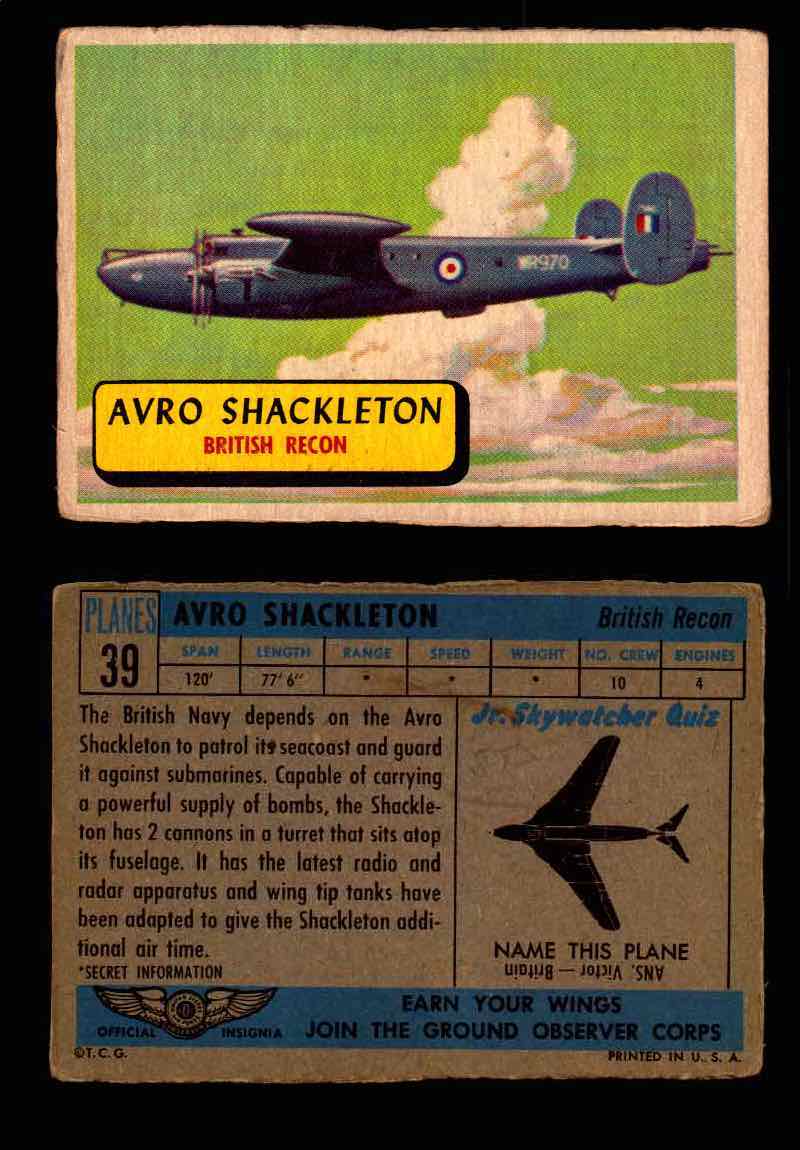 1957 Planes Series I Topps Vintage Card You Pick Singles #1-60 #39  - TvMovieCards.com