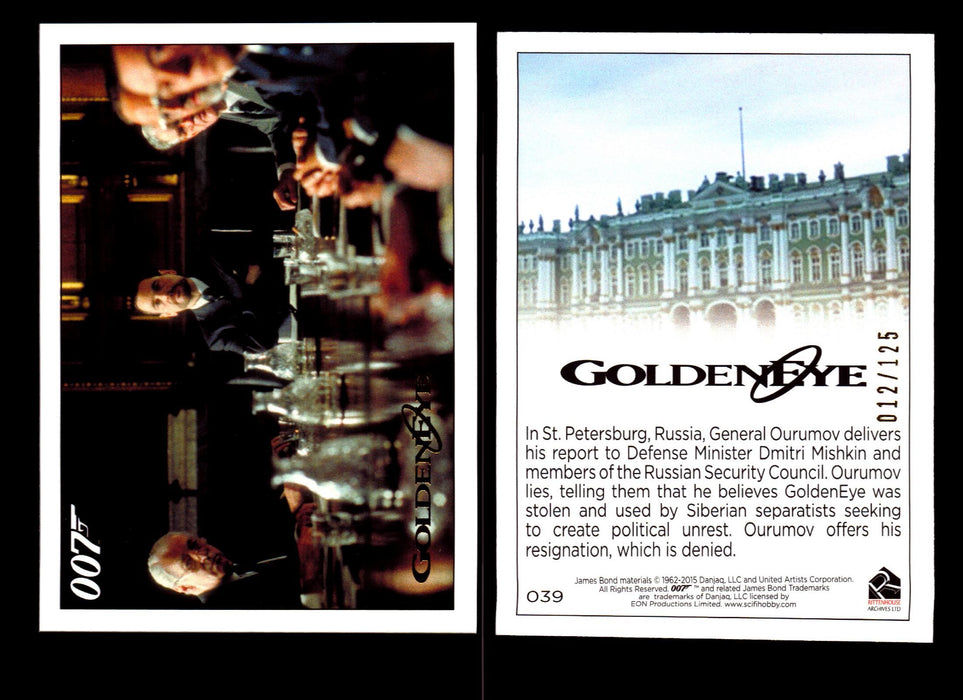 James Bond Archives 2015 Goldeneye Gold Parallel Card You Pick Single #1-#102 #39  - TvMovieCards.com